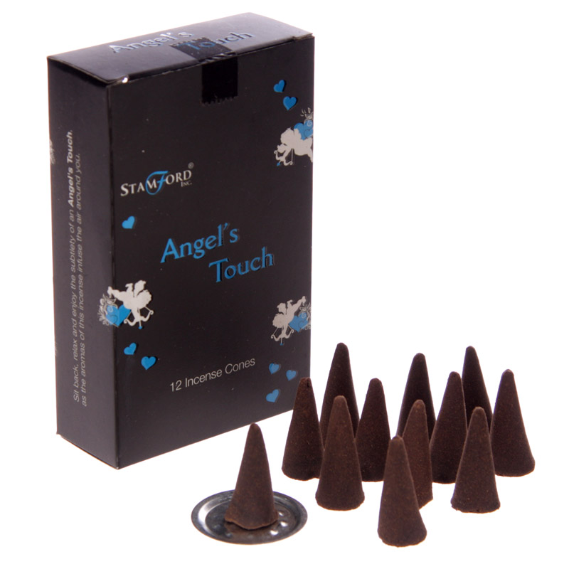 Stamford Black Incense Cones - Angels Touch - Click Image to Close