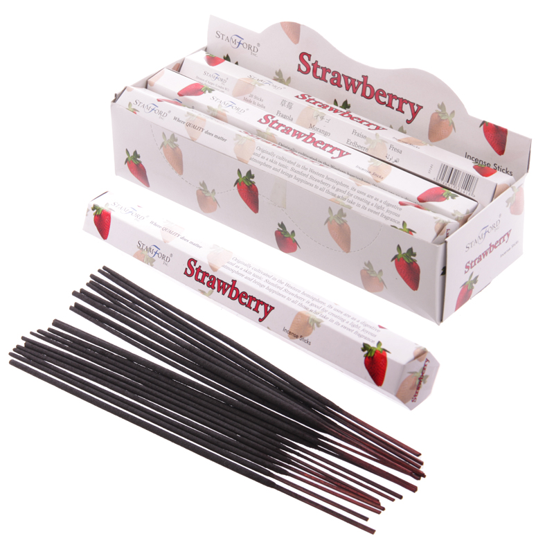 Box of 20 Strawberry Incense Sticks - Click Image to Close