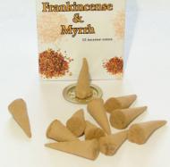 Box of 15 Frankincense and Myrrh Incense Cones - Click Image to Close